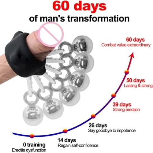 New Penis Ring Heavy Weight Training Balls Male Glans Penis Exercise Cock Ring Lasting Enhance Harden Sex Toys For Men Dick Ring