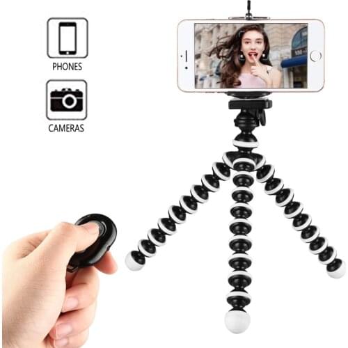 Mini Selfie Stick Phone Tripod Stand with Remote Control Phone Clip Compatible with iPhone Xs MAX XR X 8P 7P 6S Galaxy S9 Plus
