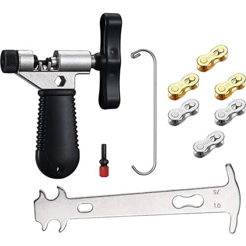 Bicycle Chain Tool Kit Chain Breaker Chain Hook Pin Cycling Repair Tool for 7/8/9/10Speed Chain Remove Install Equipment