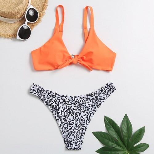 2020 new printed split bikini swimsuit sexy triangle female swimsuit bikini