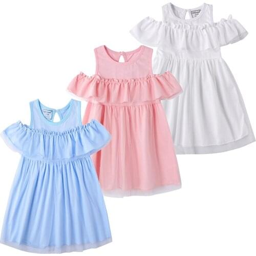 NEW 2021 Dresses Autumn Spring Cartoon Printing Girls Cotton Short Sleeve Sling Princess Dress Kids Baby Dresses Pullover Dress