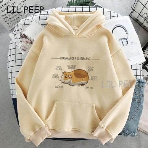 90s Diagram of A Guinea Pig New Arrival Autumn Men/Woman Hoodies Fashion Sweatshirt Womens Clothing Casual Cute Top
