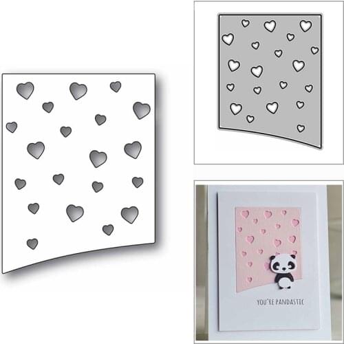 New Hearts Background Wall Frame 2020 Metal Cutting Dies for DIY Scrapbooking and Card Making Embossing Craft Plate No Stamps