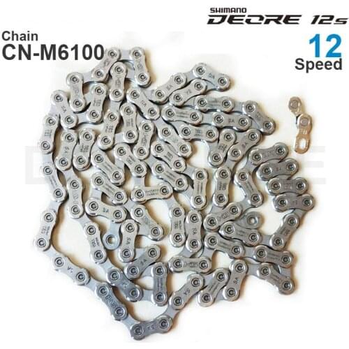 Original SHIMANO DEORE M6100- 12-Speed Bicycle Chains - HG - MTB Chain 116/124L with Quick Link