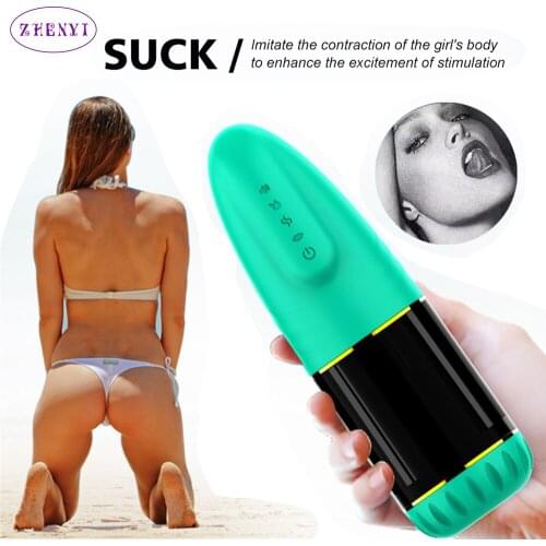 Latest Version Real Sucking Male Masturbator Vibrator Strong Clip Suction Blowjob Deep Throat Automatic Masturbation Cup Sex Toy