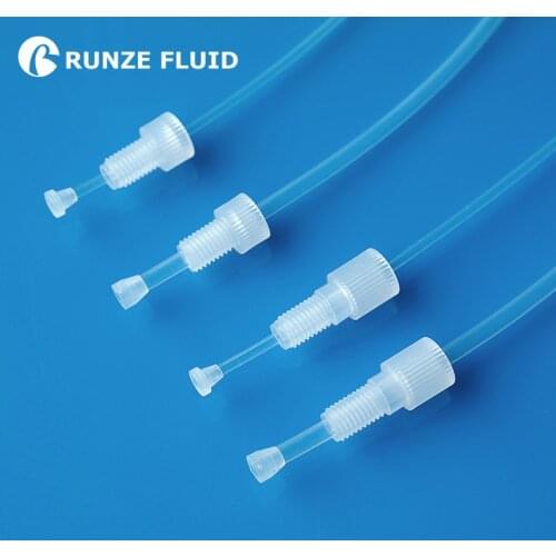 PTFE Flangeless Fittings Plastic Tube Joint Quick Coupling Standard 1/4-28UNF Eco-friendly Material New Design Various Options