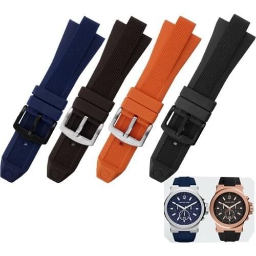 29mm Rubber Watch Strap For Fit Michael Kors MK9019 MK8295 MK8492 MK9020 MK9020