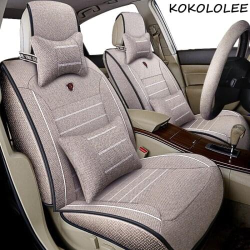 Kokololee Universal flax Car Seat cover for Fiat all models palio albea Bravo Freemont 500 car styling accessories auto Cushion