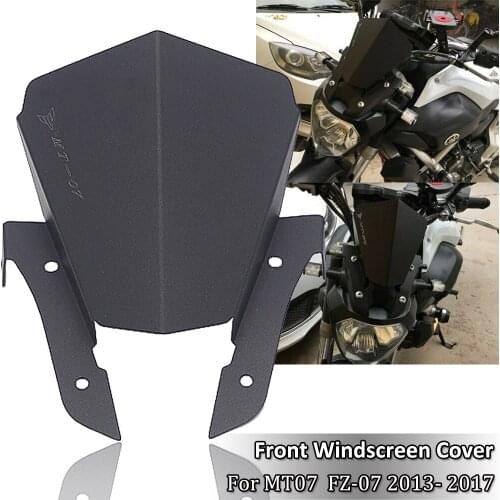 Motorcycle Windshield Motorbike Wind Deflector Windscreen Aluminum For YAMAHA MT07 MT 07 FZ07 FZ 07 2013 2014 2015 2016 2017