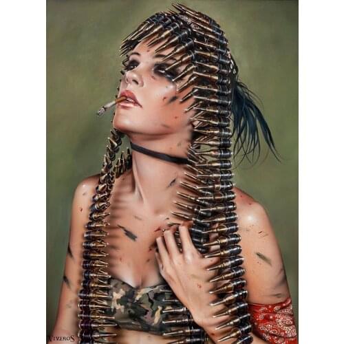High quality Oil painting Canvas Reproductions FIRST BLOOD by Brian M.Viveros Painting hand painted