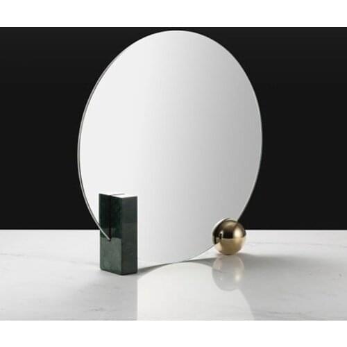 Shower mirror stone base make up mirror cosmetic tools unique gift vanity decor vanity decor Copper