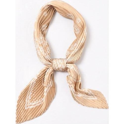 Classic Paisley Print Silky Scarf Women Elegant Neckwear Handkerchief Decorated Small Bandana [3704]