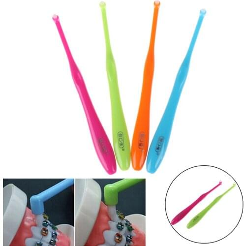 1pc Teeth Toothbrush Small Head Soft Hair Decayed tooth brush Interdental Brush Dental Floss oral hygiene 4 Colors
