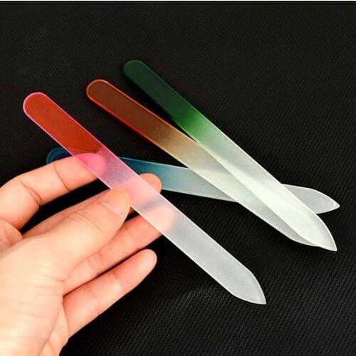1PCS Double-sided Glass Nail File Durable Crystal Buffer Nail Art FilesTools