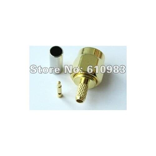 10 pieces/lot) SMA male Connector crimp straight for RG174 RG179 RG316 RG188