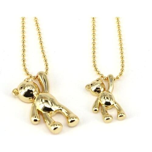 10PCS, Gold Bear Necklace, Mamma Bear Necklace,Baby Bear Necklace