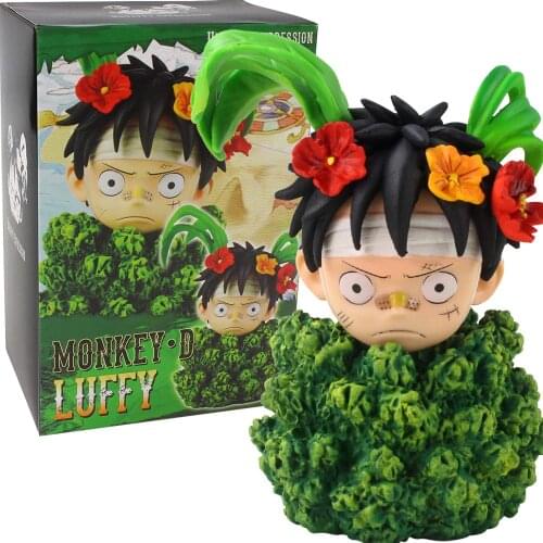 12cm OP Anime Monkey D. Luffy Cosplay Plant Fruit Pineapple PVC Action Figure Kawaii Cartoon Mini Model Toy Kids Gift Brinquedos