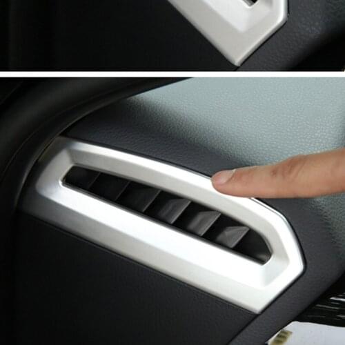 2PCS Chroming Matt Silver Air Vent Trim for Toyota Camry 2017 2018 8th ABSnDashboard Accessories