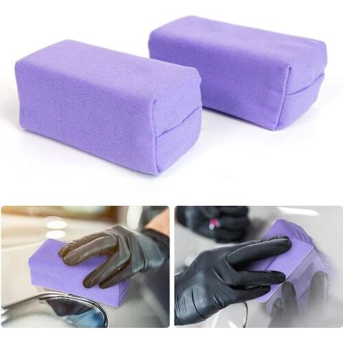 Auto Suede Ceramic Coating Applicator Car Interior Exterior Detailing Cleaning Waxing Wax Applicator Sponge Pad Car Care Supplie