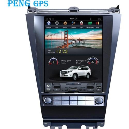 2+64G 10.4" Tesla Vertical Screen Car Radio For HONDA ACCORD 7 seven 2003-2007 GPS Navigation Headunit Multimedia No DVD Player
