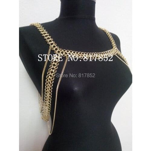 FREE SHIPPING! NEW STYLE BY405 Gold colour CHAINS EIGHT CHAINS SHOULDER CHAINS BODY JEWELRY