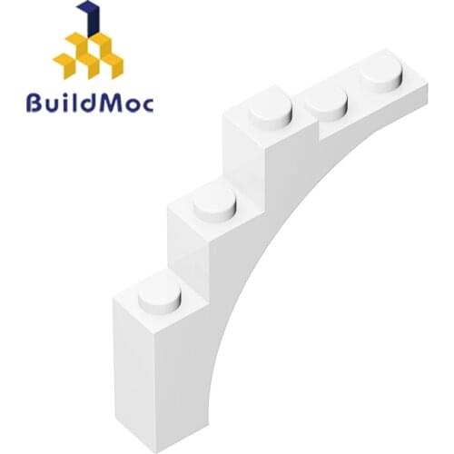 BuildMOC 76768 14395 1x5x4 curved brick high-tech Changeover Catch For Building Blocks Parts DIY Educa