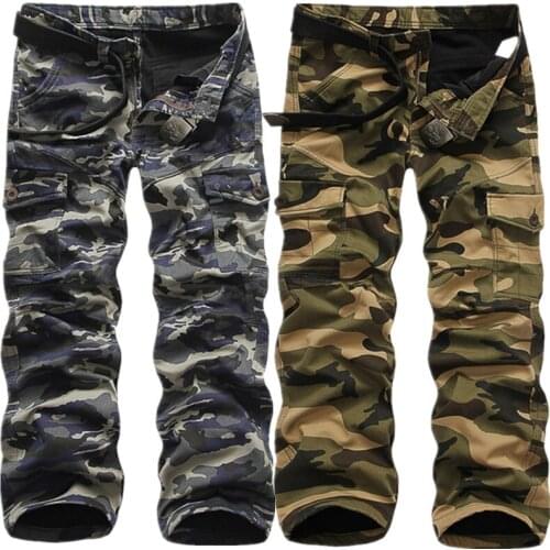 Men cargo pants casual outdoot military Plus Size Pants with Velvet 2020 Men Plus Size Fleece Camouflage Pants Overalls Trousers