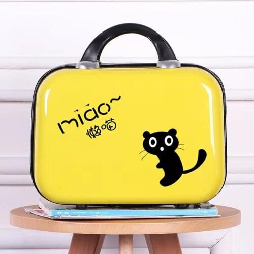 To customize LOGO lovely cosmetic bag 14-inch small suitcase female fashion mini travel bin