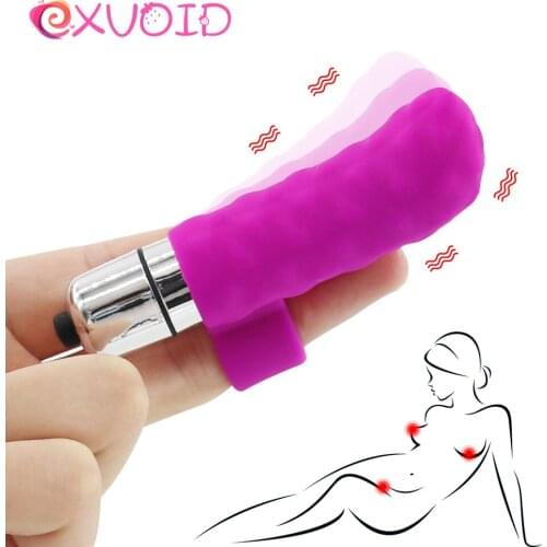 EXVOID Dildo G Spot Massager Silicone Jumping Egg Bullet Vibrators Finger Vibrator Nipple Clitoris Stimulator Sex Toys for Women