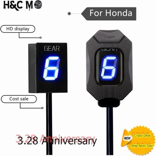 Motorcycle Gear Indicator For Honda Hornet CB400 CB650F CB500X VFR800 SHADOW 750 Ecu Plug Mount Speed Gear Display Motobike