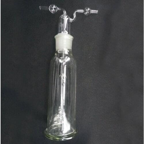 Lab 250ml Glass Gas Washing Bottle Multihole Glassware Chemical Instruments Lab Use