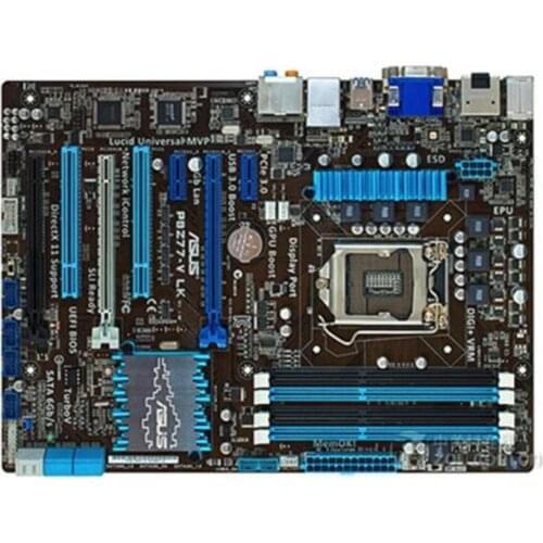 For ASUS P8Z77-V LK Computer Motherboard LGA 1155 DDR3 For Intel Z77 P8Z77 Desktop Mainboard SATA II PCI-E X16 Used