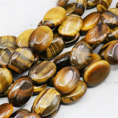 Min Order1) 13X18mm Egg African Roar Tigers Eye Stone Oval Loose Beads Fashion Jewelry Making Design Natural Stone Girl Gift