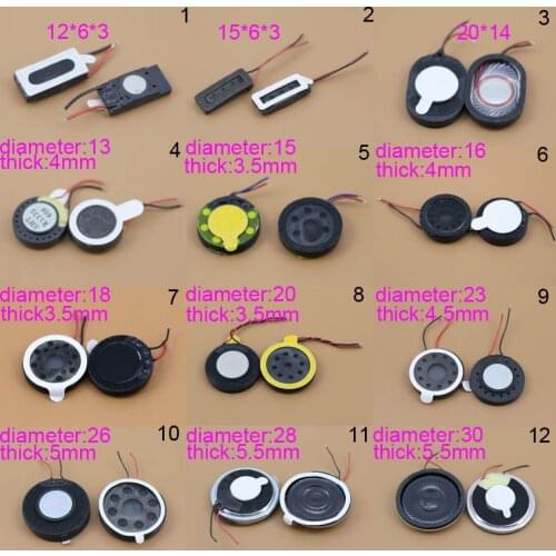 Mobile Phone Speaker phone Round 13 16 18 20 23 26 28mm Ringer / speaker / ring replacement With two-line For Nokia1506 1206