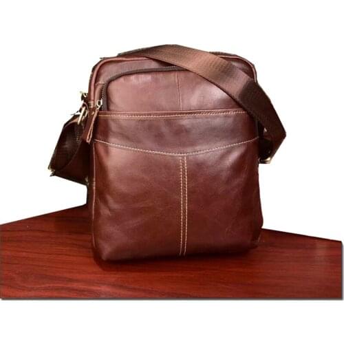 Fashion mens bag ipad leather Genuine leather Messenger bag fashion casual business bag crossbody bag male leather handbag