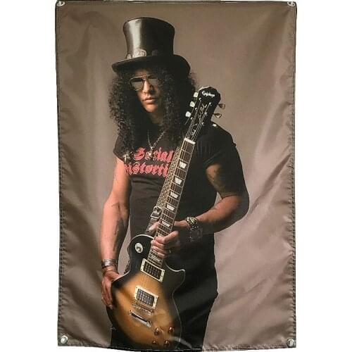 Music Theme Four Holes Wall Hanging Pop Rock Band Signboard Flag & Banner Rock Music Stickers Canvas Painting Tapestry Wall Art