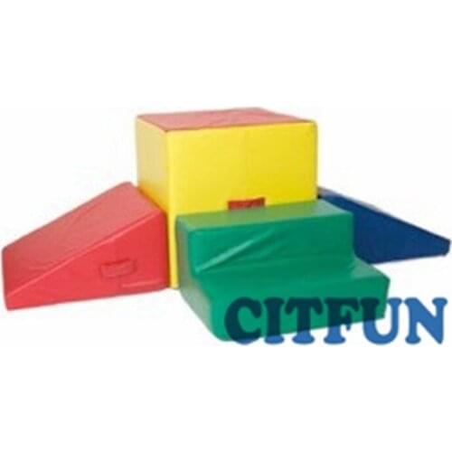 Combination-able Kids Gym equipment soft play sets , Eco-friendly toddler foam climbing indoor playground CIT-RT006D