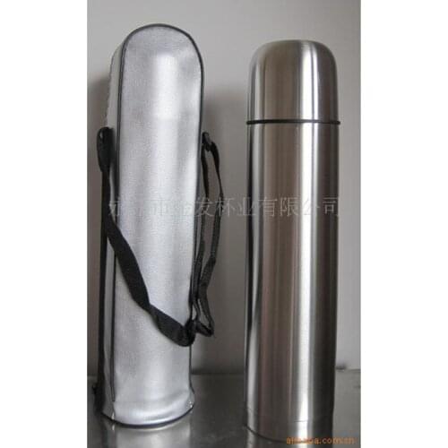 New Simple and Straight Sports Thermos Mug Fashionable Portable Double-layer Vacuum Insulation Office Insulation Water Bottle