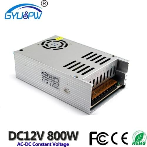 New Product 12V 66.7A 800W Switching Switch Power Supply for LED Strip Light CCTV Transformer AC110V 220V to DC12V Power Adapter