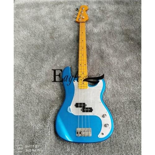 Eagle. Butterfly, electric guitar, electric bass hand made shop, metal blue P bass, maple finger plate 22 electric bass customiz
