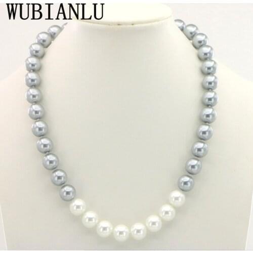 WUBIANLU 21 colour 12mm Imitation Pearls Necklace Women In Choker Necklaces Party Clothing With Fashion Jewelry