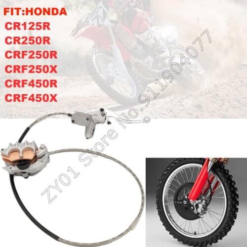 Motorcycle Front Disc Brake Assembly For HONDA CR125 250 CRF250R 250X 450R 450X Pit Dirt Bike Hydraulic Brake Caliper Cylinder