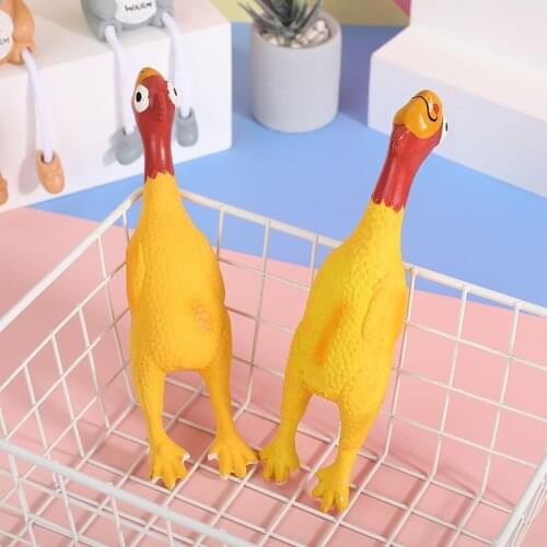 Squeak Chicken Dog Toys Non Toxic Molar Clean Teeth Funny Latex Pets Toys For Dogs Bite Resistance Interactive Dogs Accessories