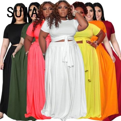 Simple Pure Color O Neck Short Sleeve Bro And Pants Sexy Tight Club Party Lady Fashion Tracksuits