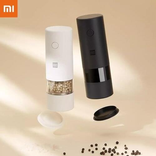 New Xiaomi Huohou 5 In 1 Adjustable Electric Pepper Salt Spice Mill Grinder Seasoning Kitchen Tools Grinding For Cooking