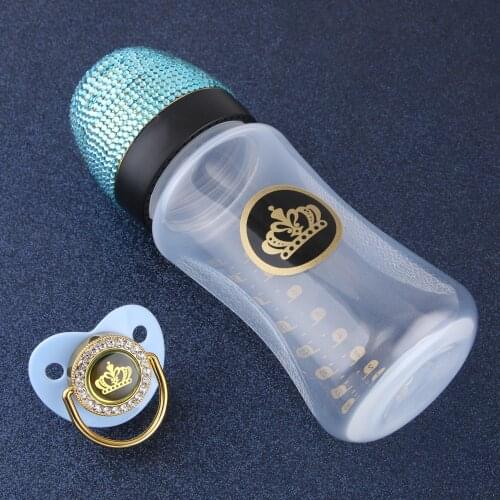 Brand New Luxury Infant Baby Bottle 0-12 Months Feeder Anti Colic 240ML PP Nursing Milk Bottles Wide Neck Unique Baby Gift Set