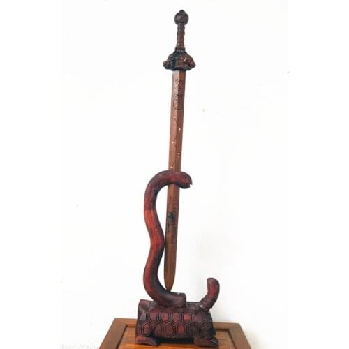 Taoist weapon, Xuanwu sword, turtle and snake base, lightning strike jujube wood, zhentan weapon, xuangui sword shelf