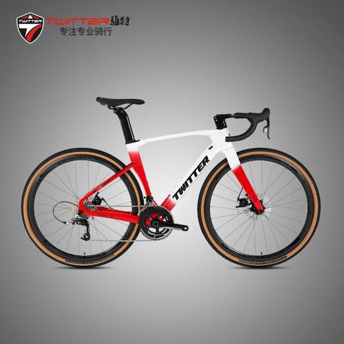 TWITTER R10-GRAVEL-V2-SRAM/RIVAL-22Speed SET VARIABLE SPEED Double disc brake CARBON FIBER ROAD BIKE FULL HIDDEN ROUTE 700Cbike