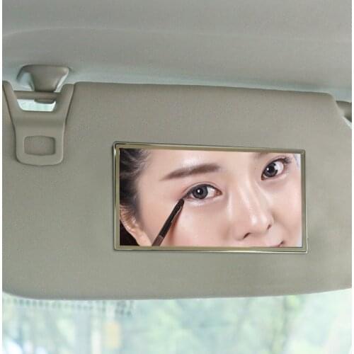 Universal Car Interior Mirror Makeup Mirror Auto Sun Visor Makeup Visor HD Stainless Steel Mirrors Beauty Decoration Parts