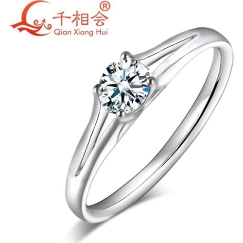 925 sliver Ring with 5mm round shape moissanite stone for Women Party Jewelry